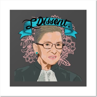 Ruth Bader Ginsburg dissent Posters and Art